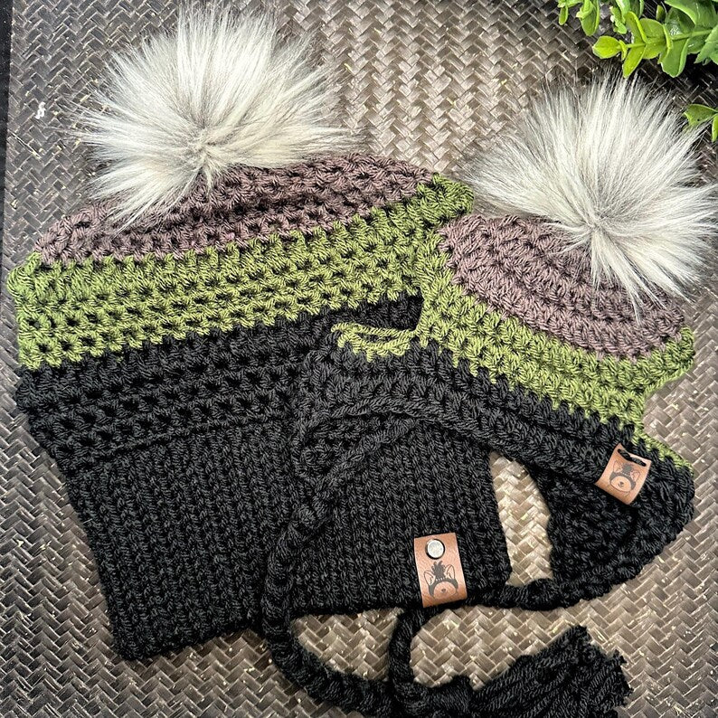 Slytherin Mommy & Pet Beanie Matching Set