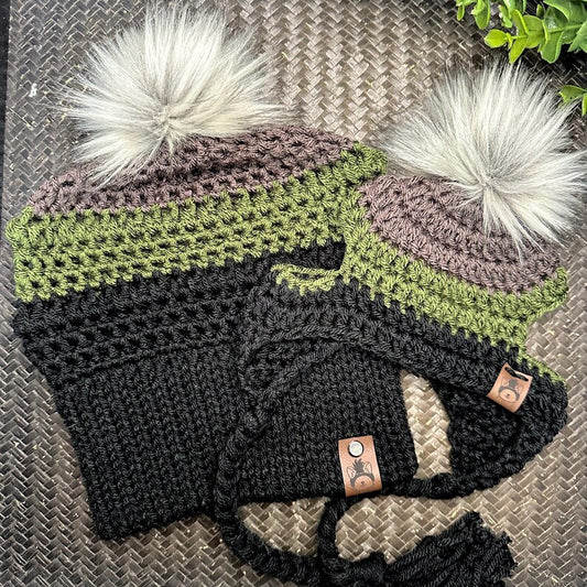 Slytherin Mommy & Pet Beanie Matching Set