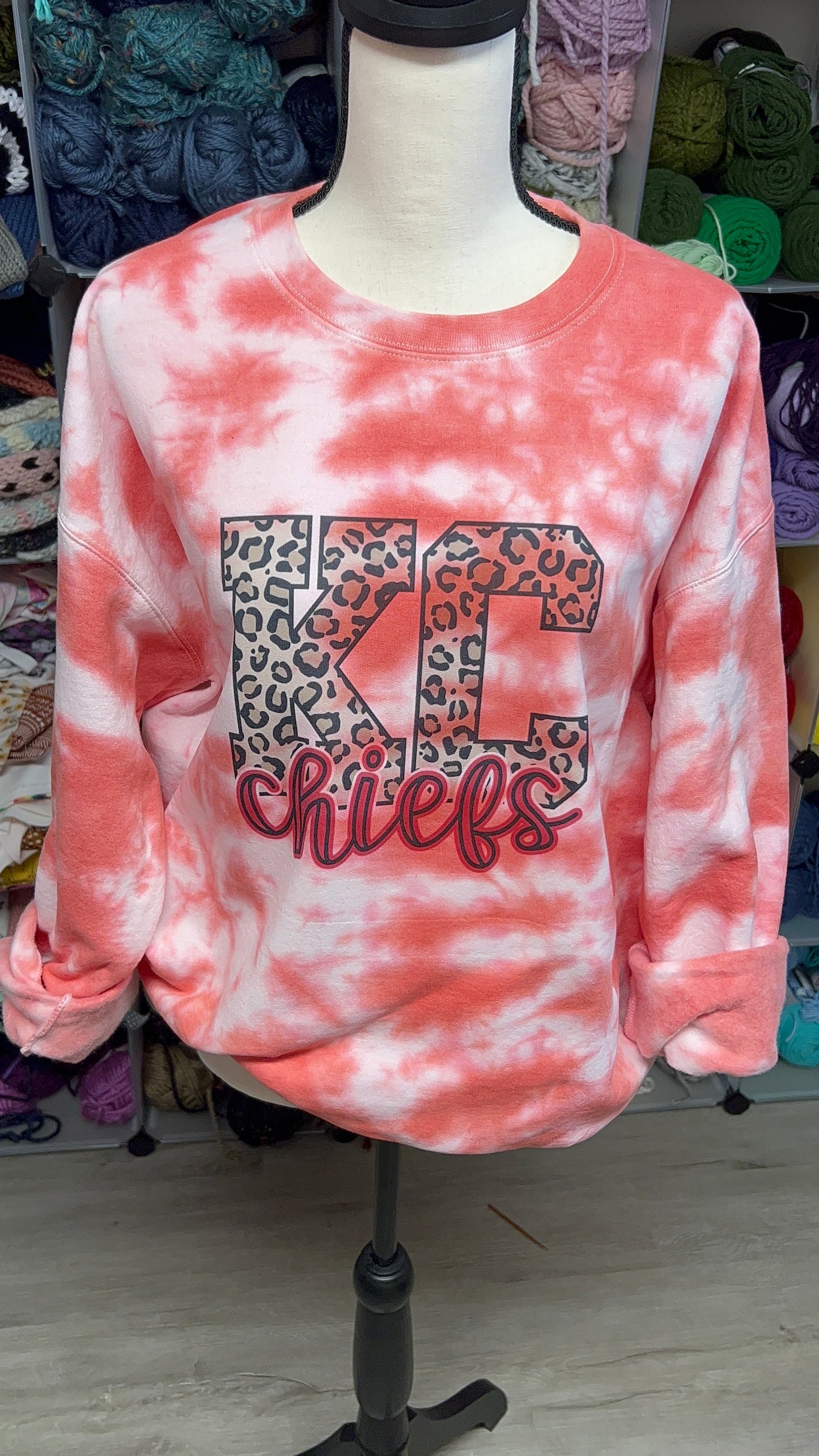 Tie-dye Kansas City Chiefs Crewneck Sweater
