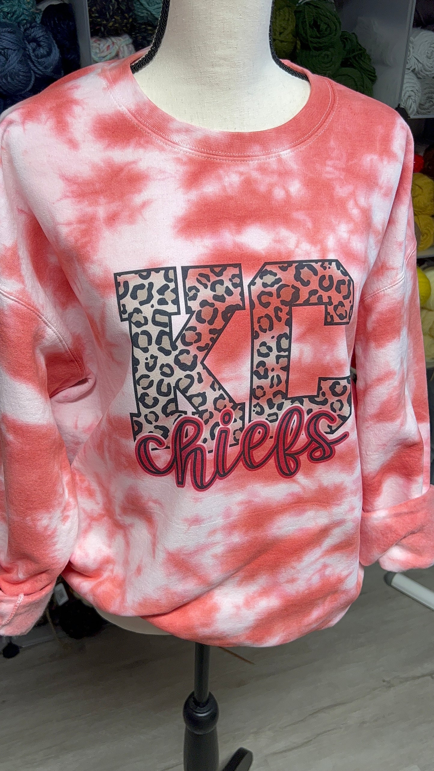 Tie-dye Kansas City Chiefs Crewneck Sweater