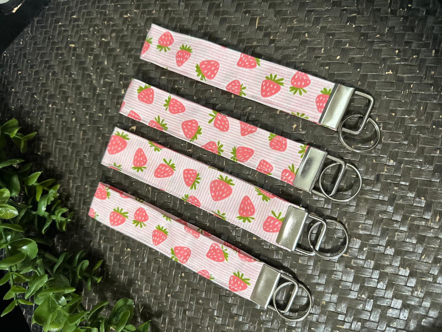 Pink Strawberry Wristlets