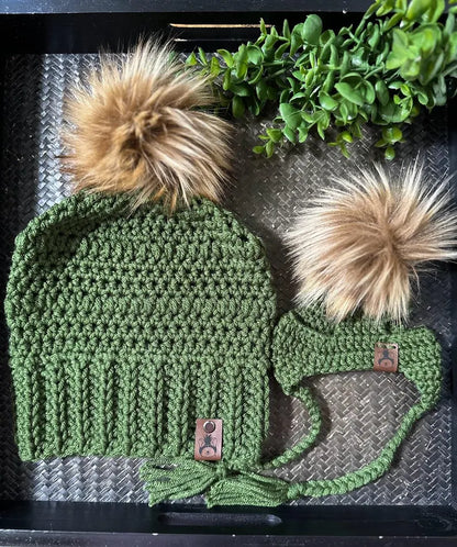 Matching Mommy & Pupper Beanie Set