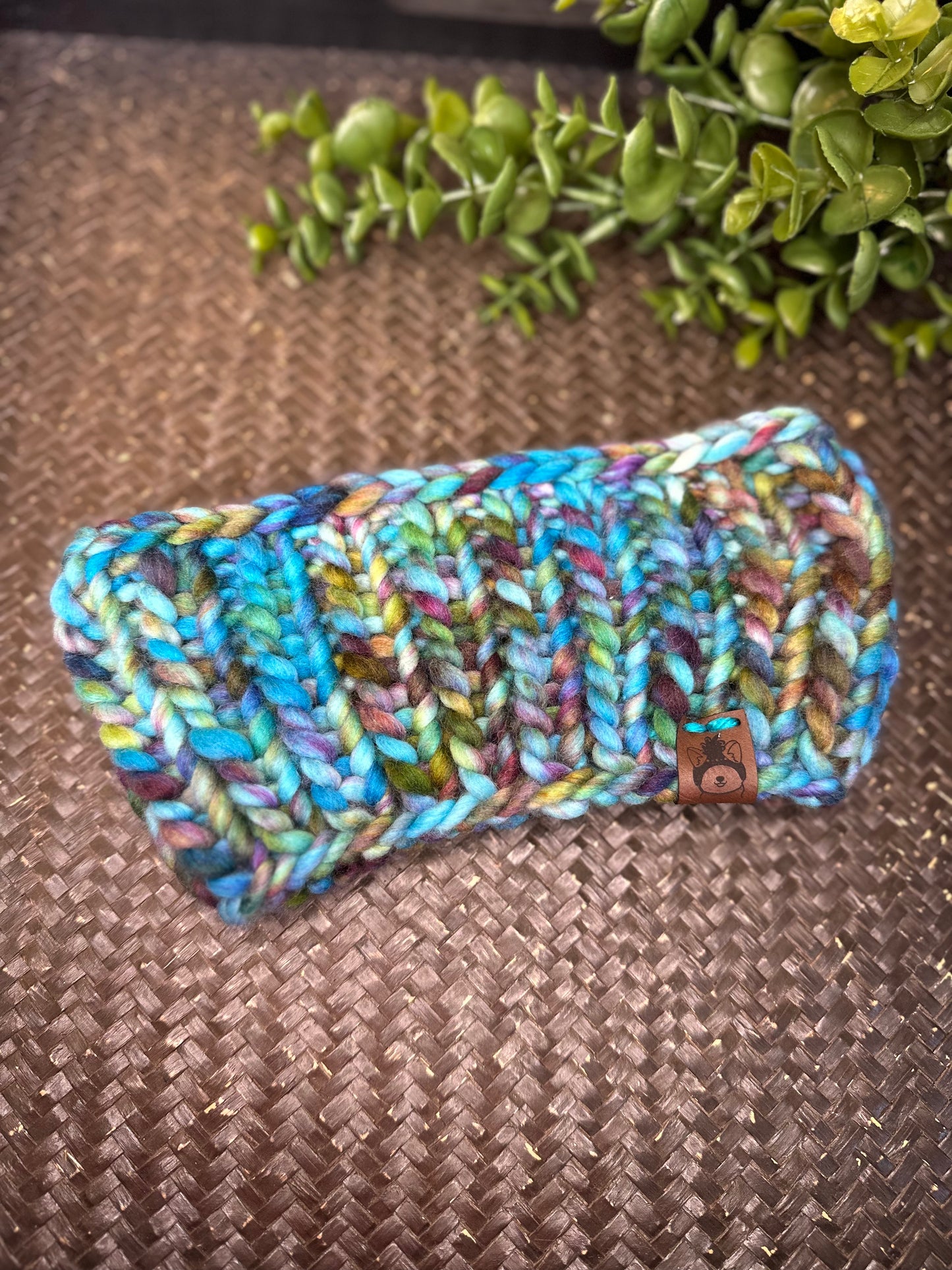 Peacock Wool Ear-Warmer