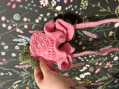 Pink Strawberry Bucket Pet Beanie