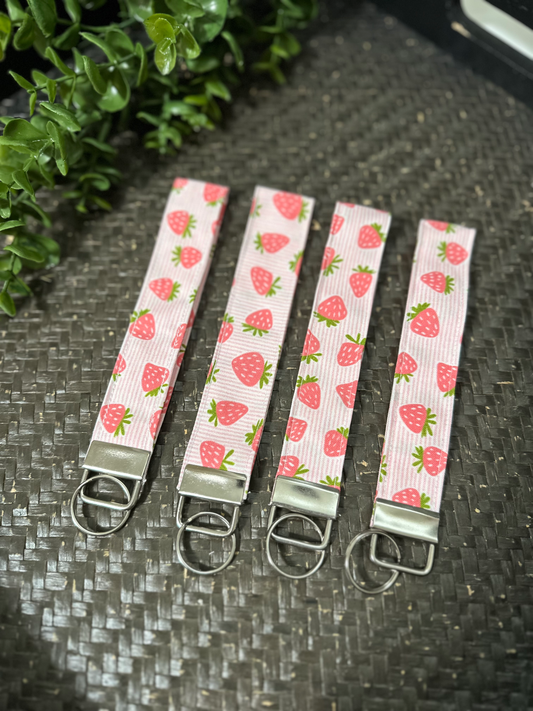 Pink Strawberry Wristlets