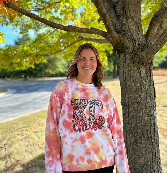 Tie-dye Kansas City Chiefs Crewneck Sweater