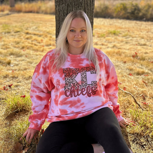 Tie-dye Kansas City Chiefs Crewneck Sweater