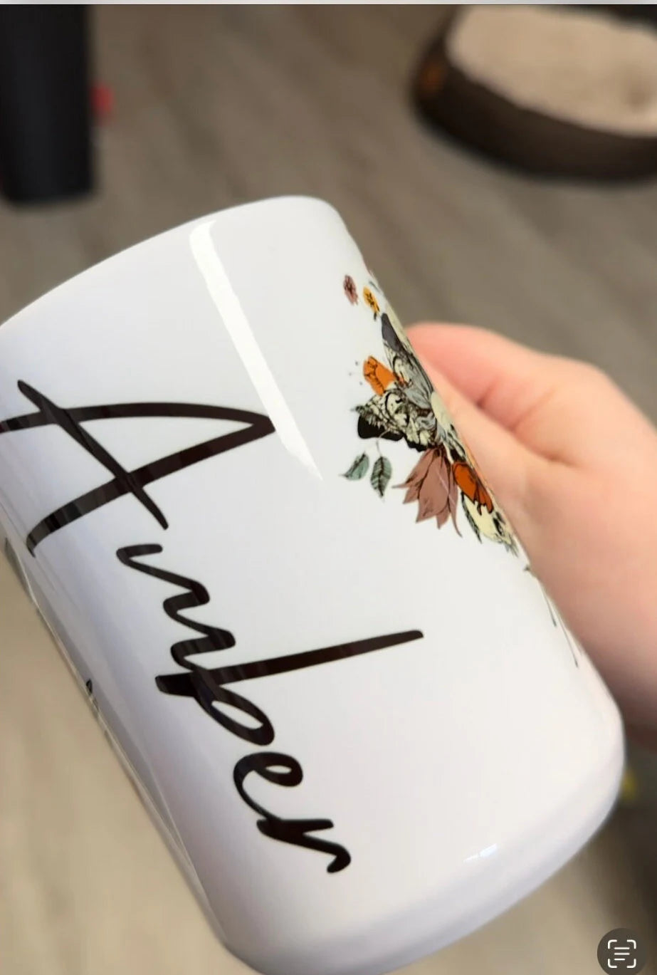 Floral Skull Coffee Mug