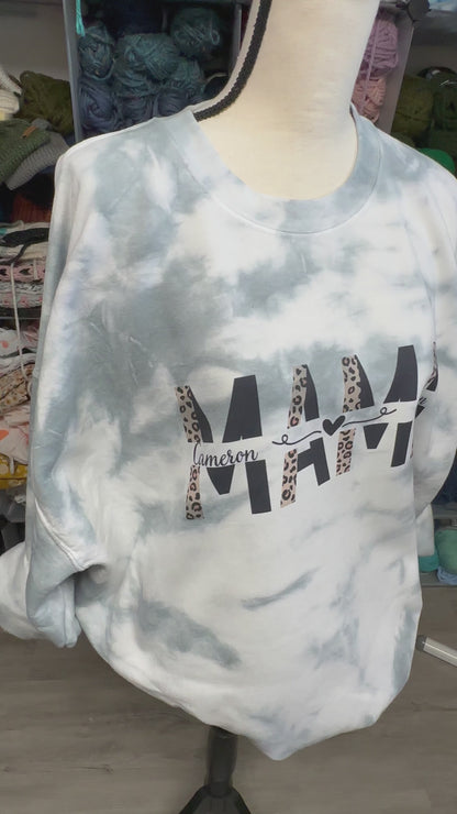 Mama Tie-dye Crewneck Sweater